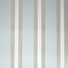 Osborne & Little Strand Grosvenor Stripe Pale Steel Blue, White and Gilver - W6291-05 Wallpaper
