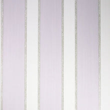Osborne & Little Strand Portland Stripe Ivory and Lilac - W6292-07 Wallpaper