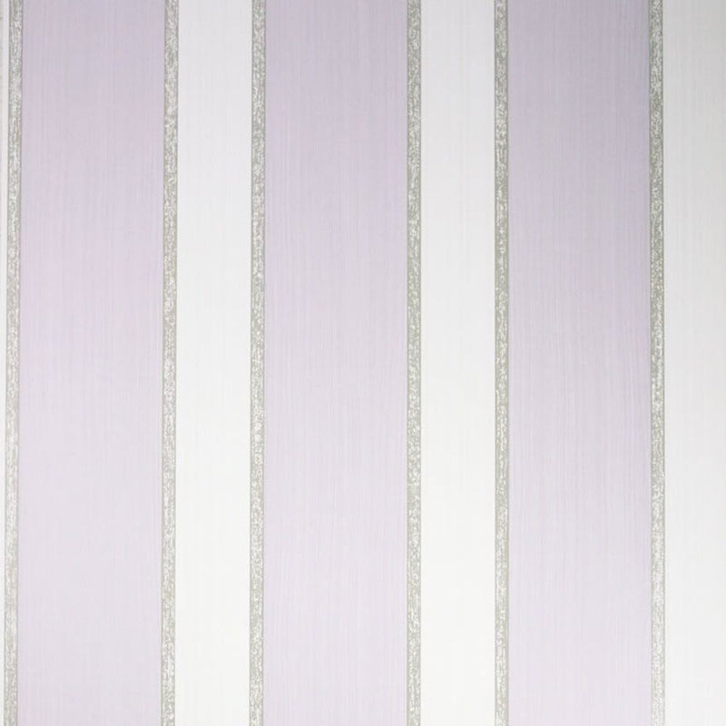 Osborne & Little Strand Portland Stripe Ivory and Lilac - W6292-07 Wallpaper