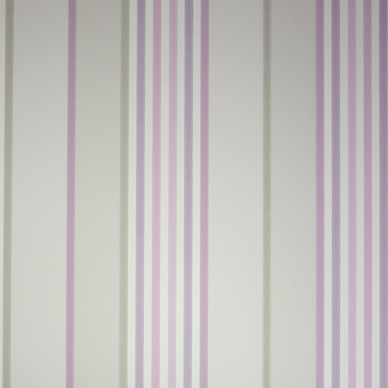 Osborne & Little Strand Marylebone Stripe Lilac and Stone - W6294-01 Wallpaper