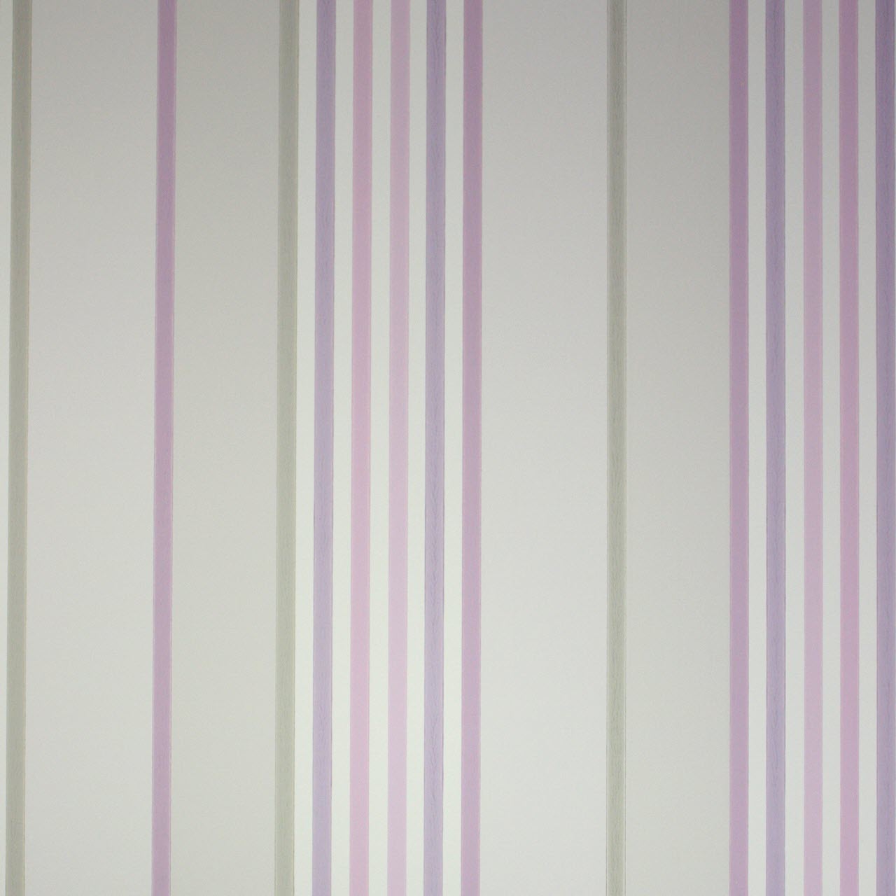 Osborne & Little Strand Marylebone Stripe Lilac and Stone - W6294-01 Wallpaper