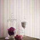 Osborne & Little Strand Marylebone Stripe Lilac and Stone - W6294-01 Wallpaper