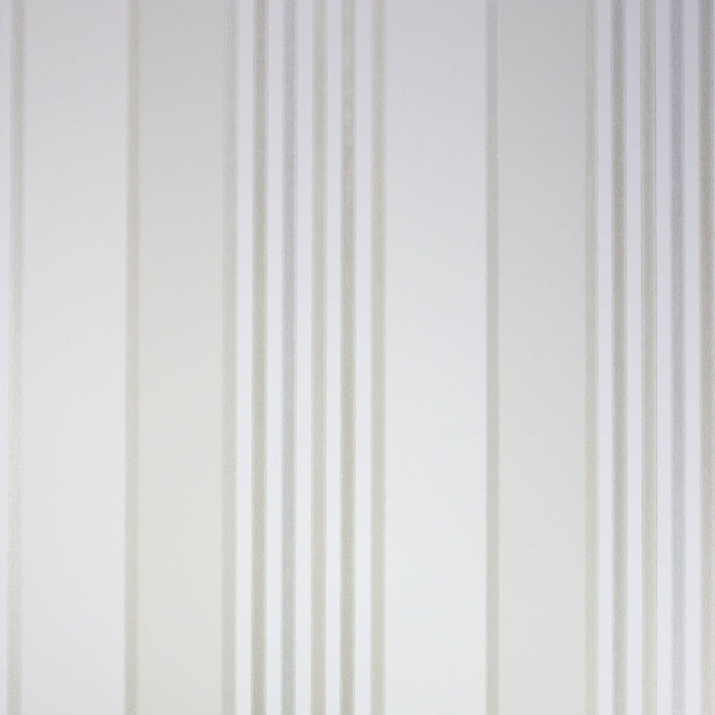 Osborne & Little Strand Marylebone Stripe Pale Gilver and Linen - W6294-03 Wallpaper