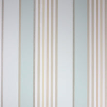 Osborne & Little Strand Marylebone Stripe Aqua and Beige - W6294-04 Wallpaper