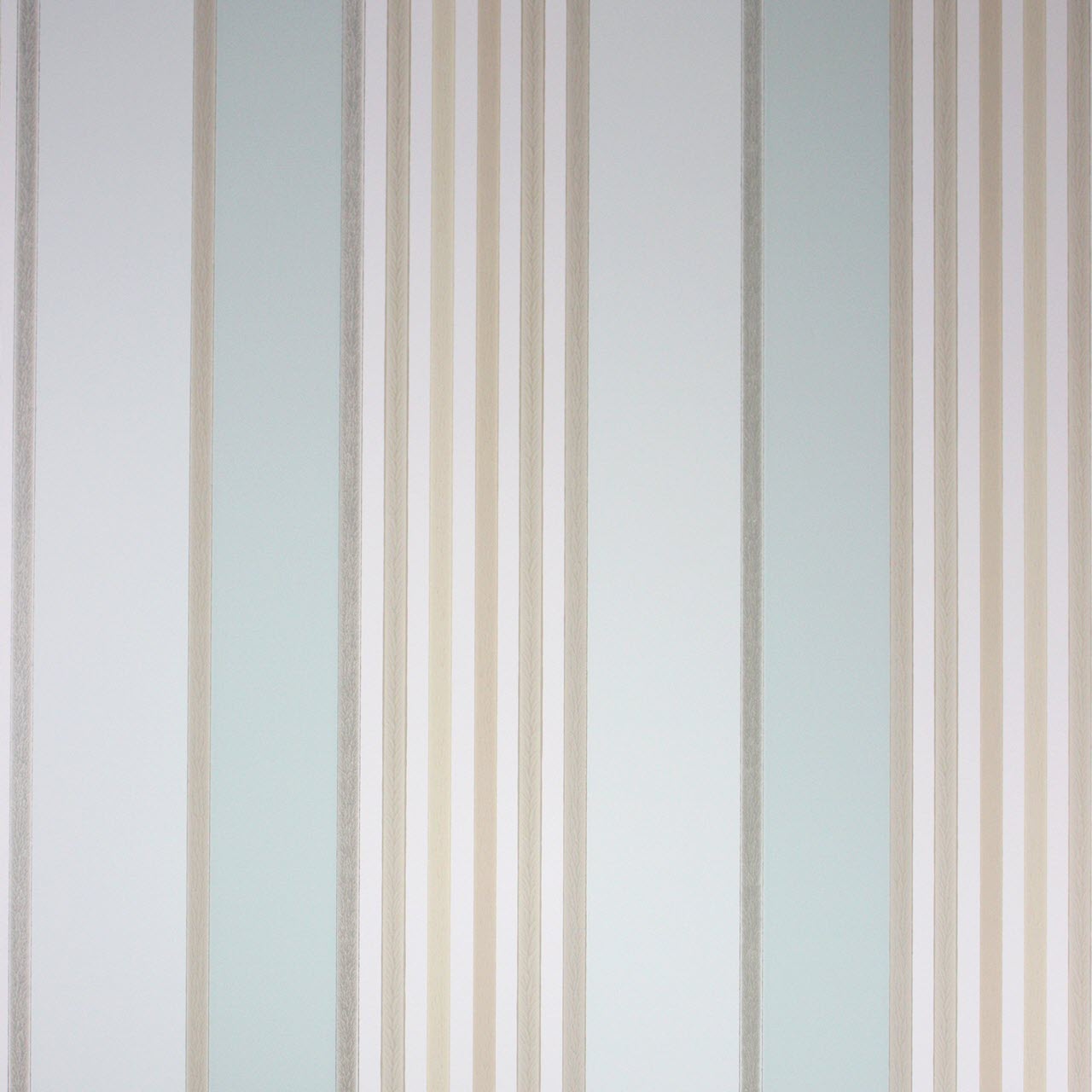 Osborne & Little Strand Marylebone Stripe Aqua and Beige - W6294-04 Wallpaper