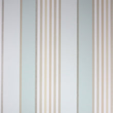 Osborne & Little Strand Marylebone Stripe Aqua and Beige - W6294-04 Wallpaper