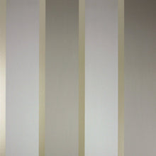 Osborne & Little Strand Fitzroy Stripe Taupe and Gilver - W6295-02 Wallpaper