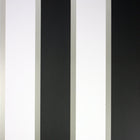 Osborne & Little Strand Fitzroy Stripe White, Black and Pale Gilver - W6295-04 Wallpaper