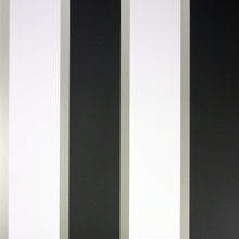 Osborne & Little Strand Fitzroy Stripe White, Black and Pale Gilver - W6295-04 Wallpaper