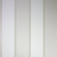 Osborne & Little Strand Fitzroy Stripe White, Pale Stone and Mica - W6295-07 Wallpaper