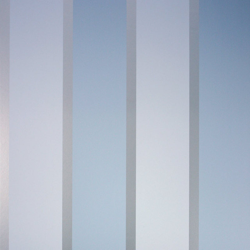 Osborne & Little Strand Fitzroy Stripe Cameo Blue and Silver - W6295-09 Wallpaper