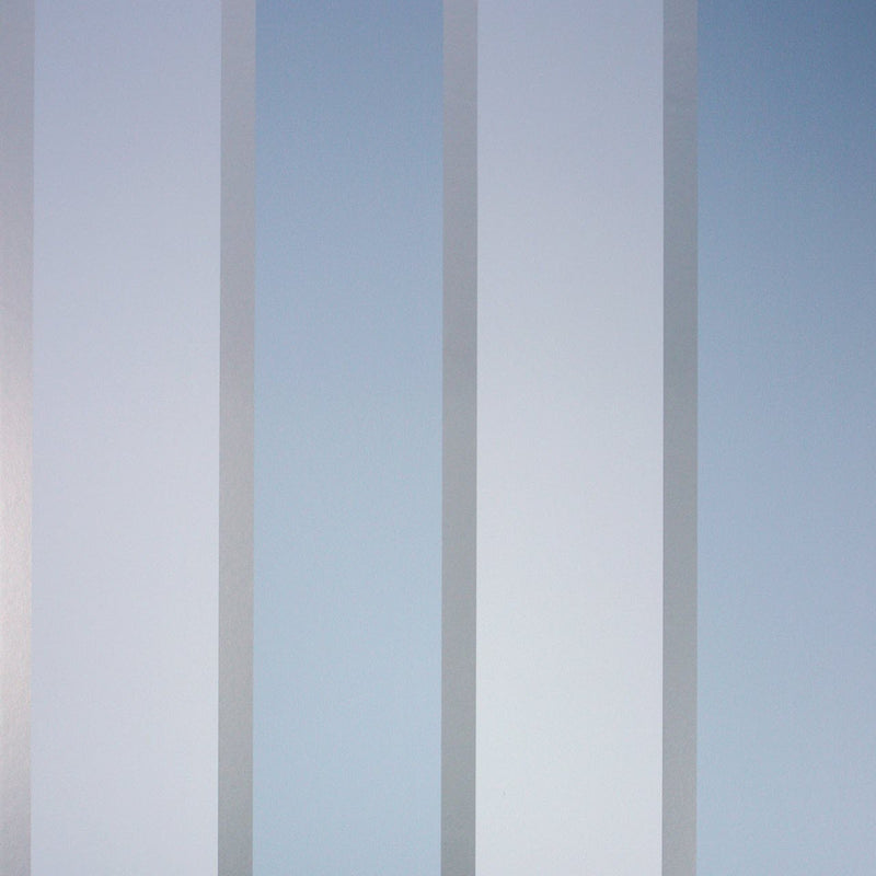 Osborne & Little Strand Fitzroy Stripe Cameo Blue and Silver - W6295-09 Wallpaper