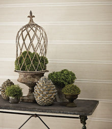 Osborne & Little Strand Shaftesbury Stripe Ivory - W6298-05 Wallpaper