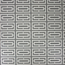 Osborne & Little Metropolis Vinyls 2 Kikko Trellis Vinyl Black and Pale Gilver - W6330-01 Wallpaper (sold per linear metre)