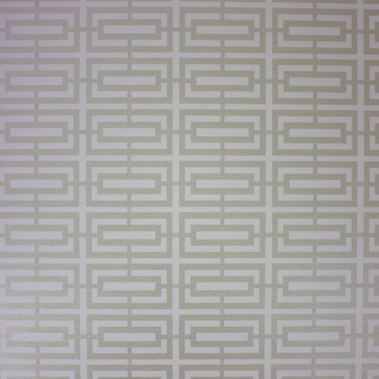Osborne & Little Metropolis Vinyls 2 Kikko Trellis Vinyl Linen and Pale Gilver - W6330-03 Wallpaper (sold per linear metre)