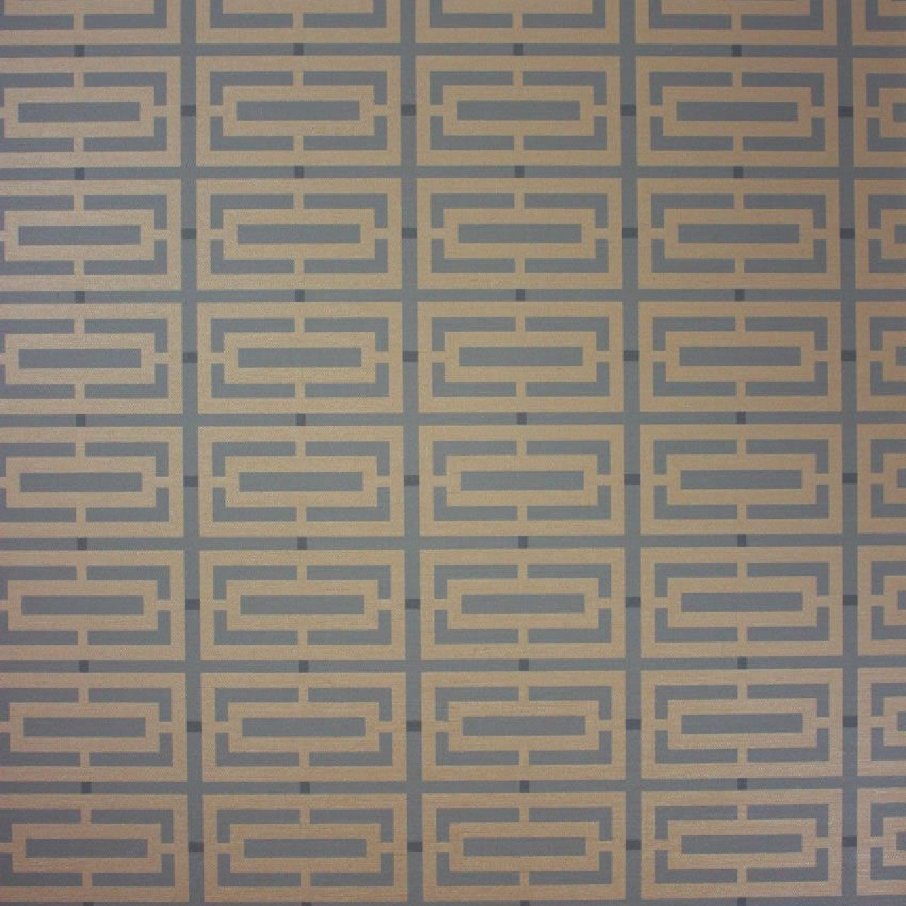 Osborne & Little Metropolis Vinyls 2 Kikko Trellis Vinyl Cuppuccino and Copper - W6330-05 Wallpaper (sold per linear metre)