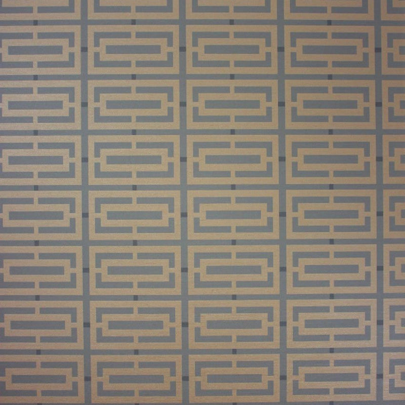 Osborne & Little Metropolis Vinyls 2 Kikko Trellis Vinyl Cuppuccino and Copper - W6330-05 Wallpaper (sold per linear metre)