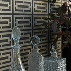Osborne & Little Metropolis Vinyls 2 Kikko Trellis Vinyl Cocoa and Pale Gilver - W6330-04 Wallpaper (sold per linear metre)