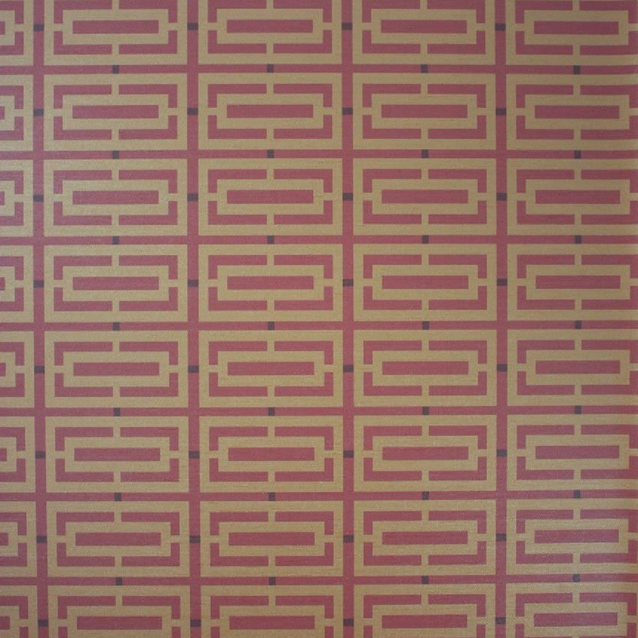 Osborne & Little Metropolis Vinyls 2 Kikko Trellis Vinyl Oxblood and Copper - W6330-06 Wallpaper (sold per linear metre)