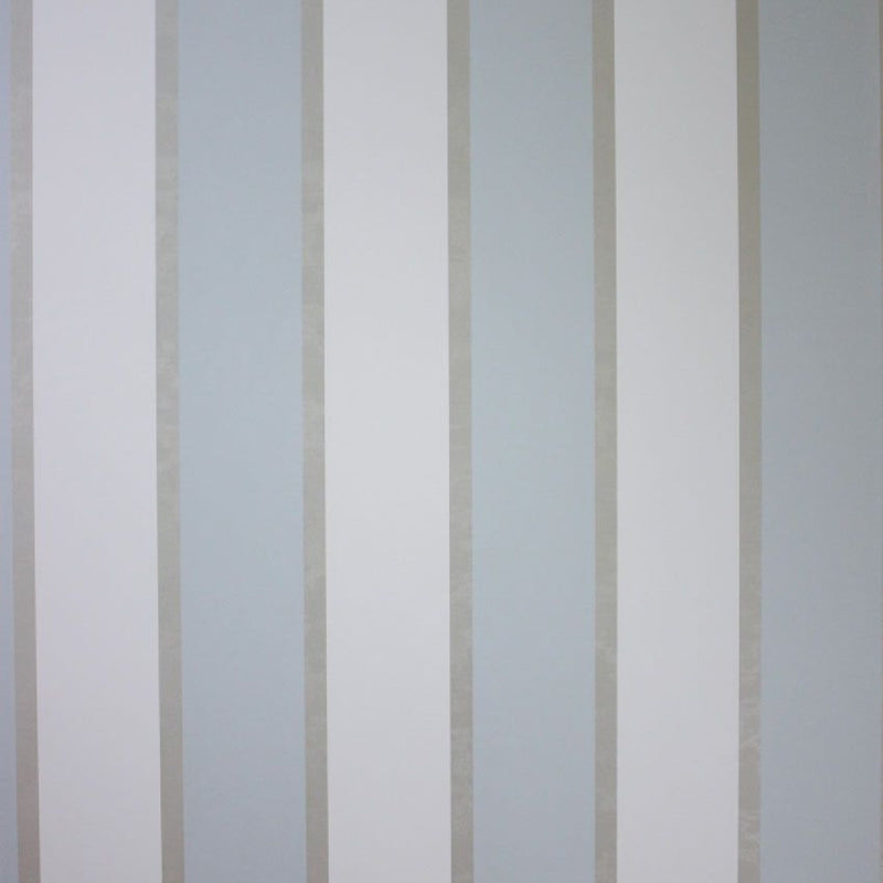 Osborne & Little Metropolis Vinyls 2 Fitzroy Vinyl Cameo Blue and Silver - W6332-06 Wallpaper (sold per linear metre)