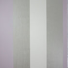 Osborne & Little Metropolis Vinyls 2 Dulwich Stripe Vinyl Beige, Lilac and pale Gilver - W6334-01 Wallpaper (sold per linear metre)