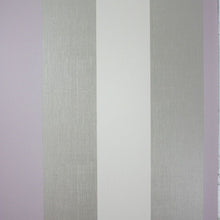 Osborne & Little Metropolis Vinyls 2 Dulwich Stripe Vinyl Beige, Lilac and pale Gilver - W6334-01 Wallpaper (sold per linear metre)