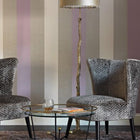 Osborne & Little Metropolis Vinyls 2 Dulwich Stripe Vinyl Pale Gilver and Buttermilk - W6334-03 Wallpaper (sold per linear metre)