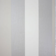 Osborne & Little Metropolis Vinyls 2 Dulwich Stripe Vinyl Beige and Pale Gilver - W6334-02 Wallpaper (sold per linear metre)