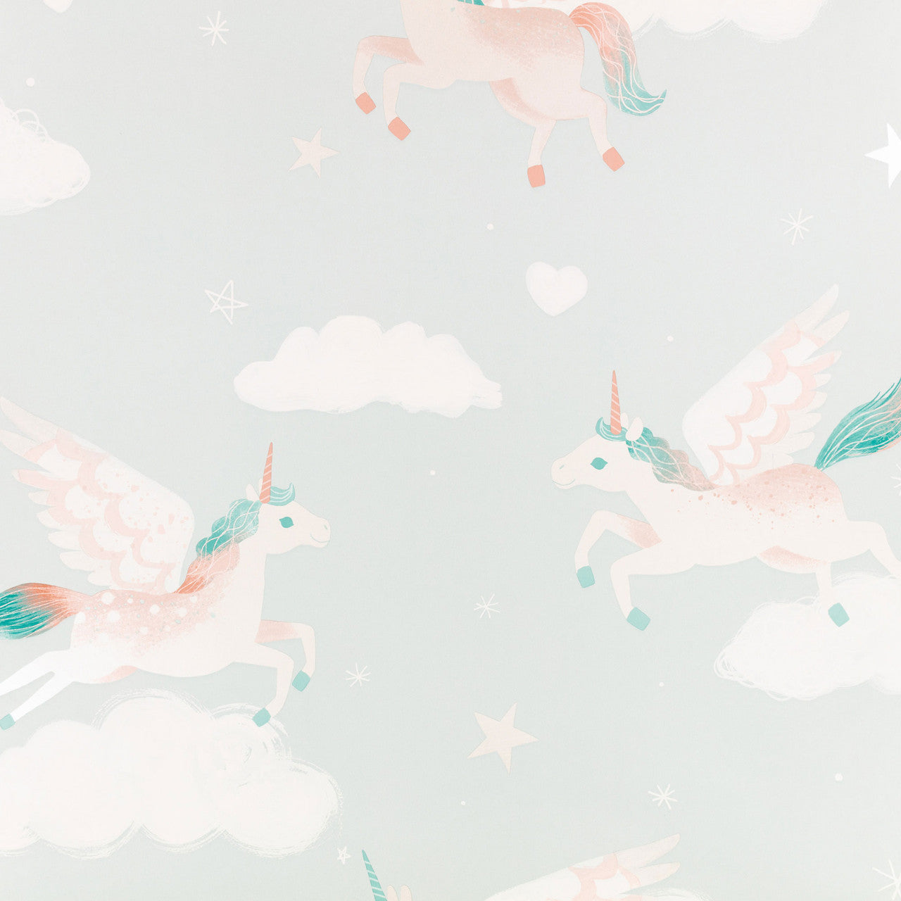 W649/01 Dancing Unicorns Picturebook II Wallpaper By Villa Nova