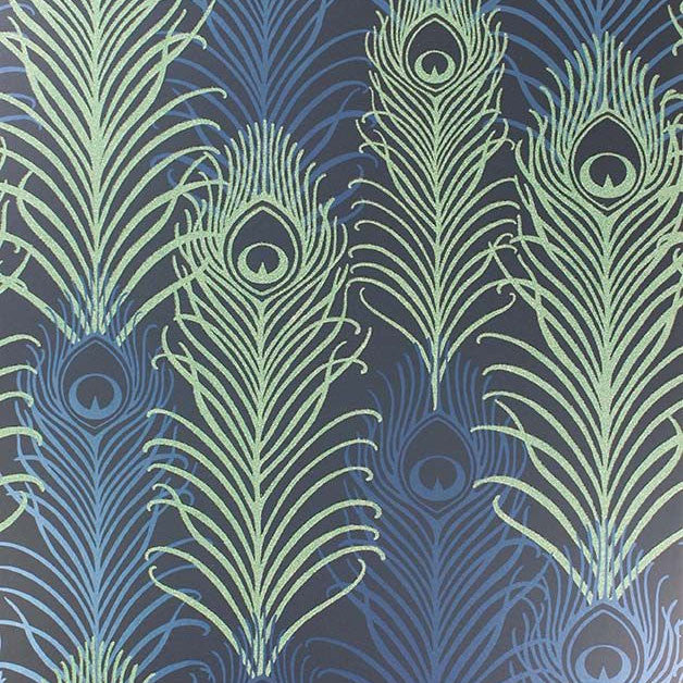 Peacock Midnight / Metallic The Wallpaper Collection Wallpaper by Matthew Williamson