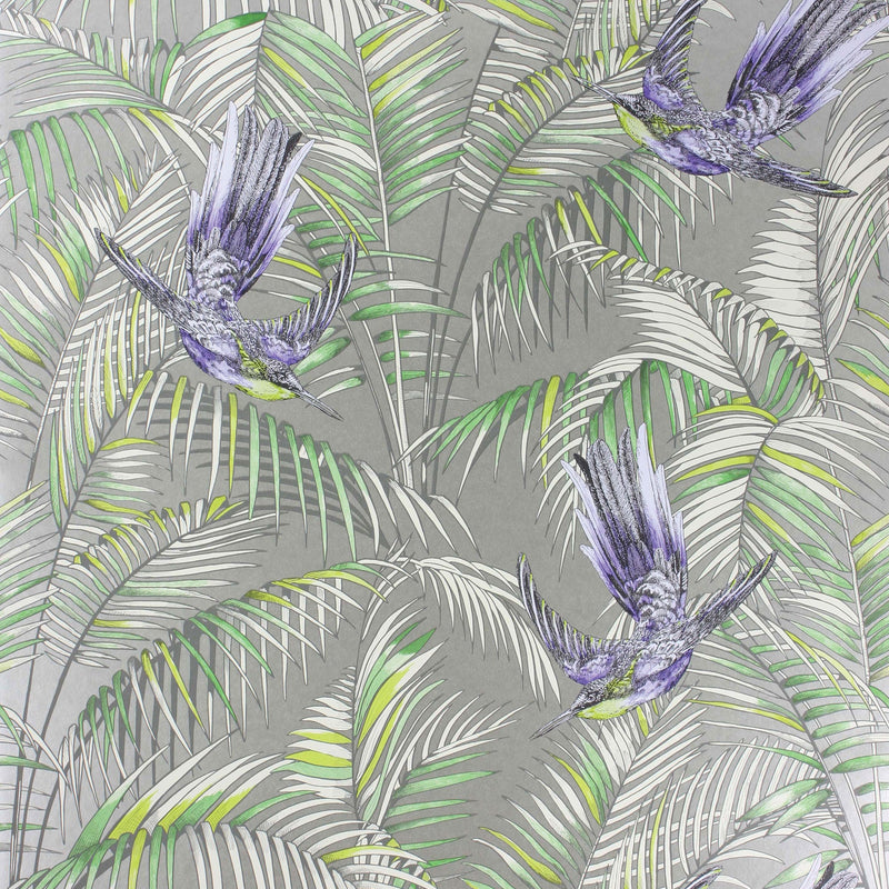W6543-01 Sunbird Metallic Pebble Wallpaper by Matthew Williamson