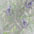 Sunbird Metallic Purple/Electric & Blue/Grass Wallpaper by Matthew Williamson