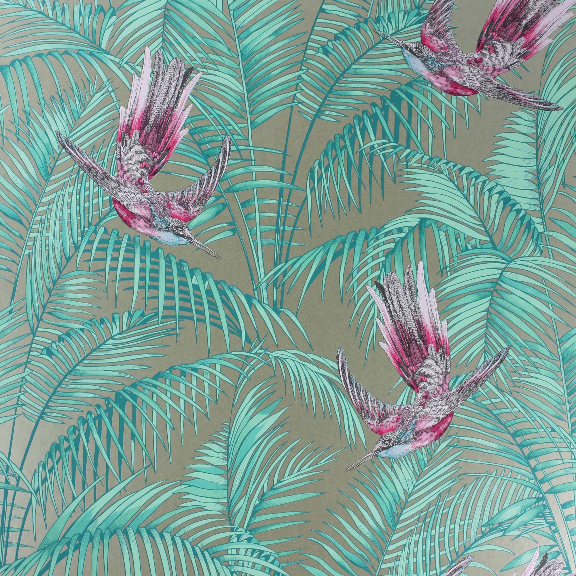 W6543-06 Sunbird Metallic Gold Wallpaper by Matthew Williamson