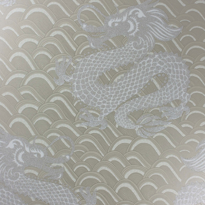 W6545-02 Celestial Dragon Metallic Wallpaper by Matthew Williamson