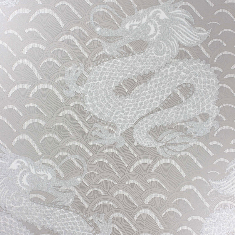 W6545-04 Celestial Dragon Pebble Wallpaper by Matthew Williamson