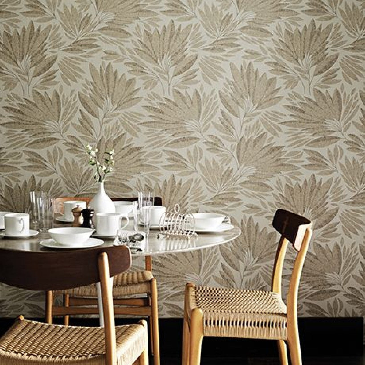 W6587-01 ( W658701 ) Fleuron Mansard Vinyls Wallpaper by Osborne and Little