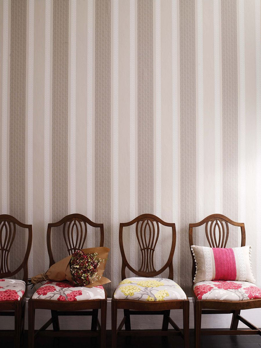 W6595-03 Chantilly Stripe Verdanta Wallpaper by Osborne & Little