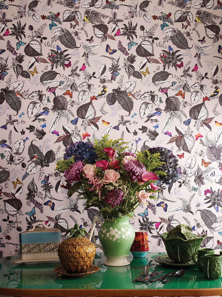 W6596-01 Bird Song Verdanta Wallpaper by Osborne & Little
