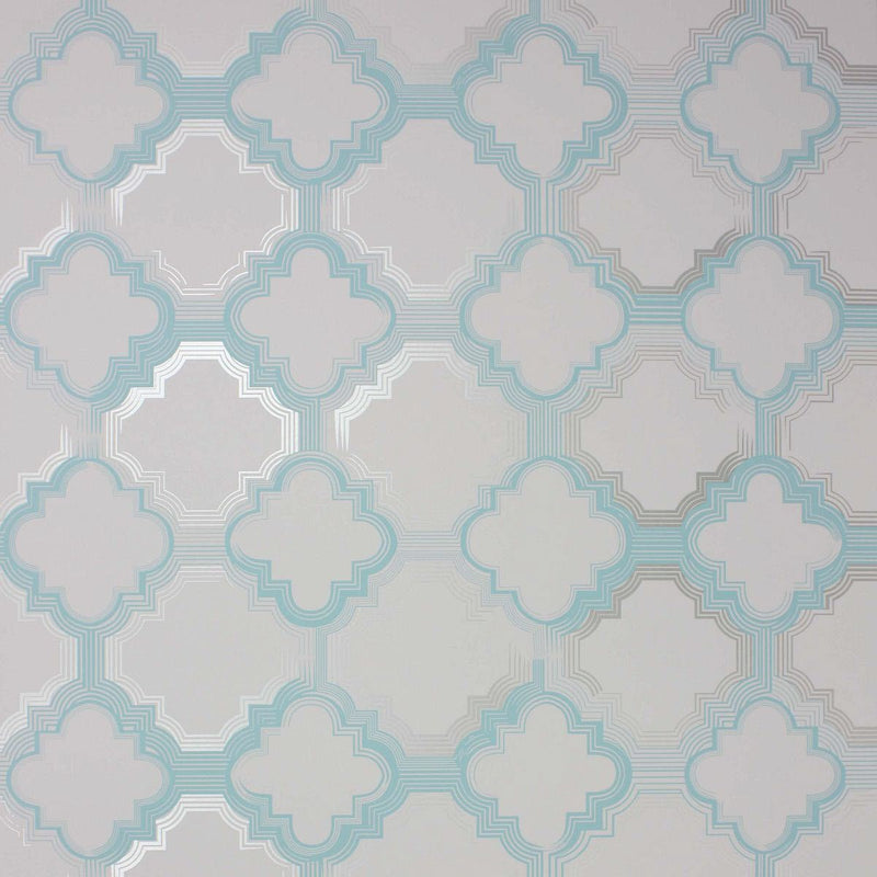 W6599-02 Quatrefoil Verdanta Wallpaper by Osborne & Little