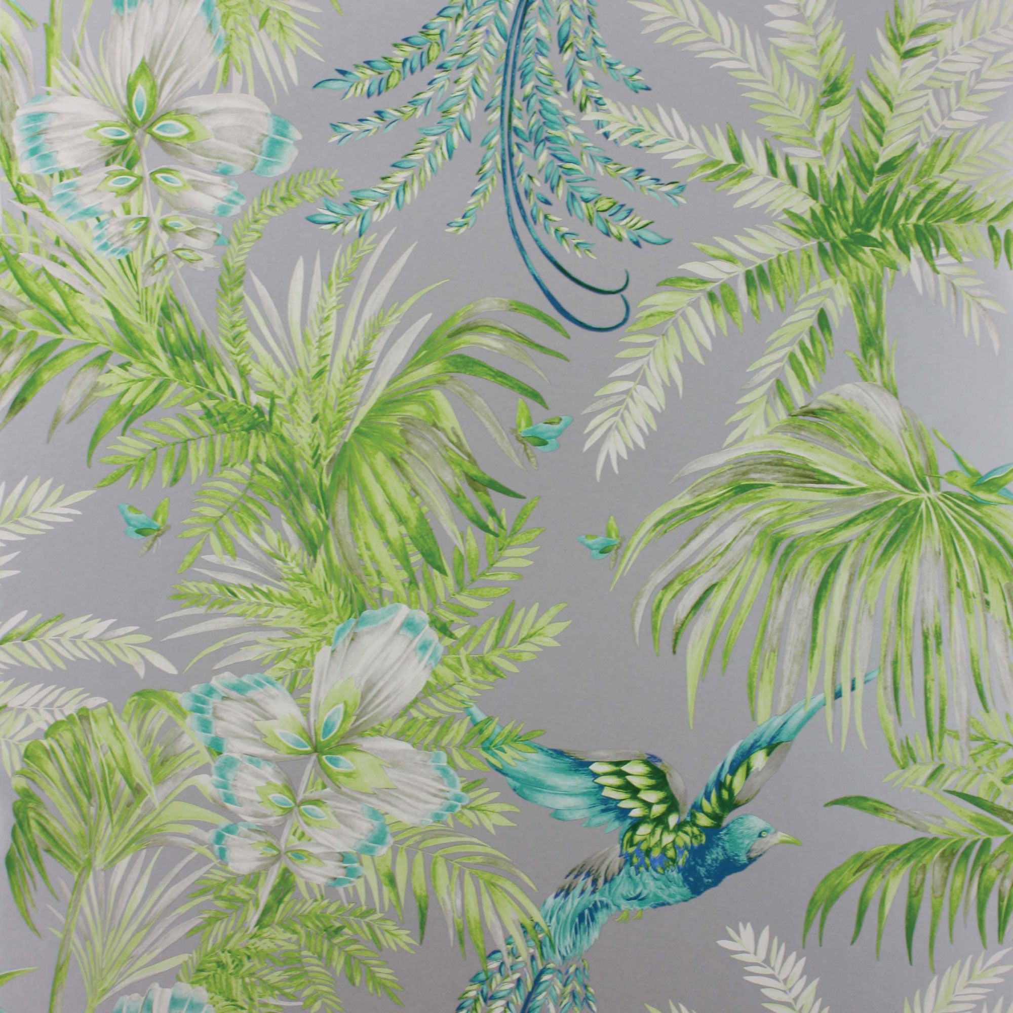 W6655-04 Bird Of Paradise Jade Wallpaper by Matthew Williamson