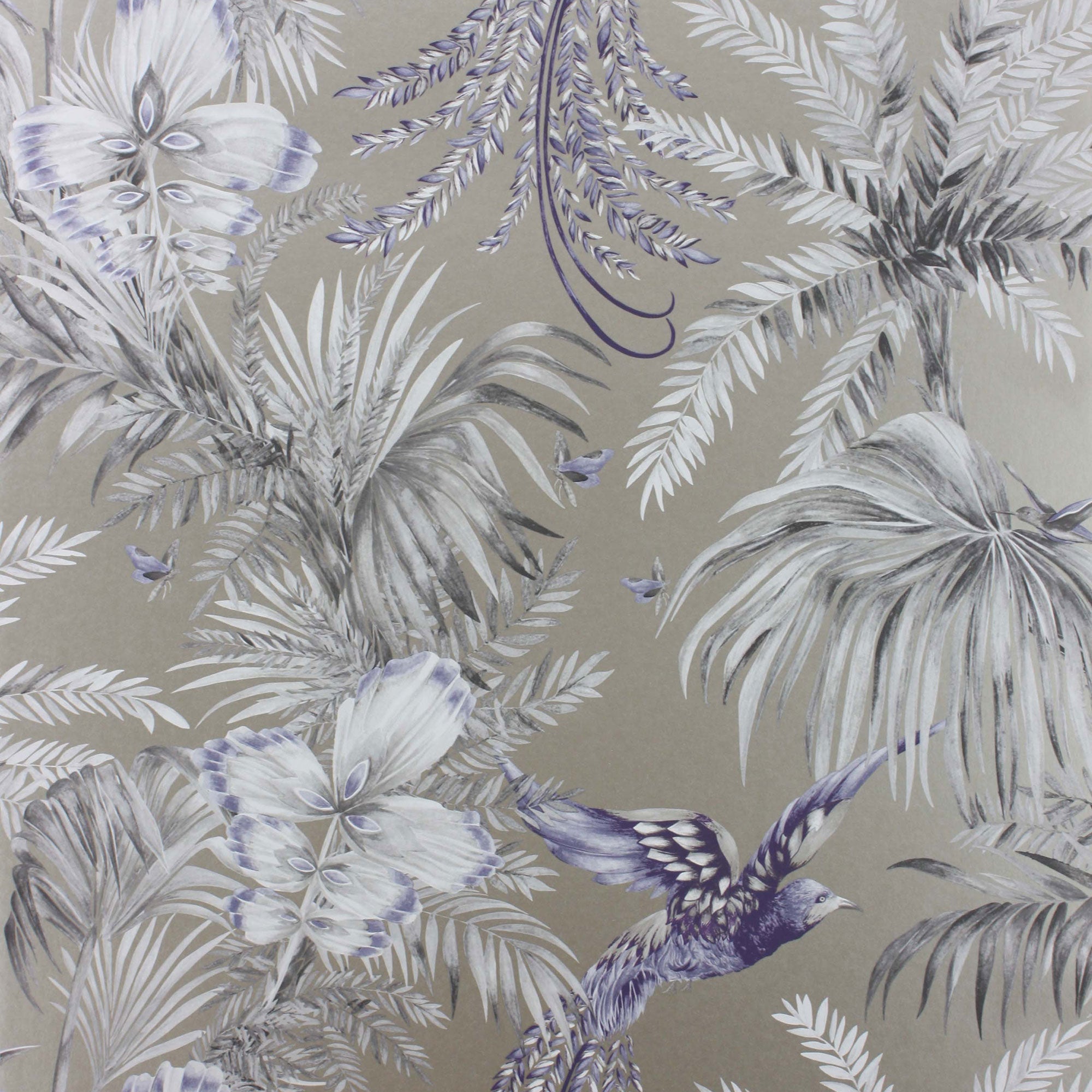 W6655-05 Bird Of Paradise Steel Wallpaper by Matthew Williamson