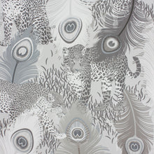 W6805-03 Leopardo Metallic Silver Wallpaper by Matthew Williamson
