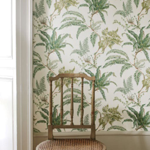 W7015-02 Woodfern Ashdown Aqua Wallpaper By Colefax and Fowler