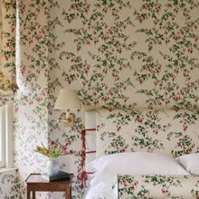W7018/04 Fuchsia Ashdown Red/Forest Wallpaper By Colefax and Fowler