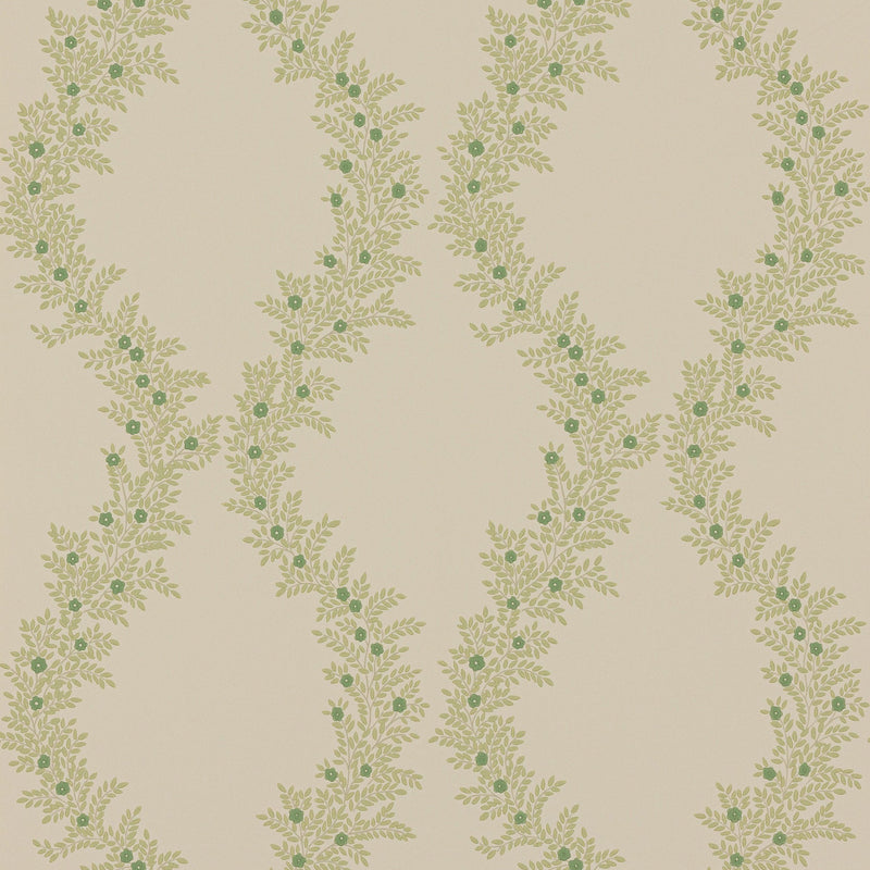 W7019/03 Liliana Ashdown Leaf Green Wallpaper By Colefax and Fowler