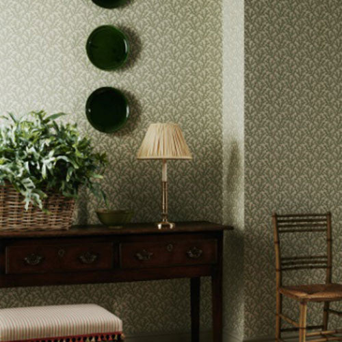 W7020/01 Sea Coral Ashdown Green Wallpaper By Colefax and Fowler