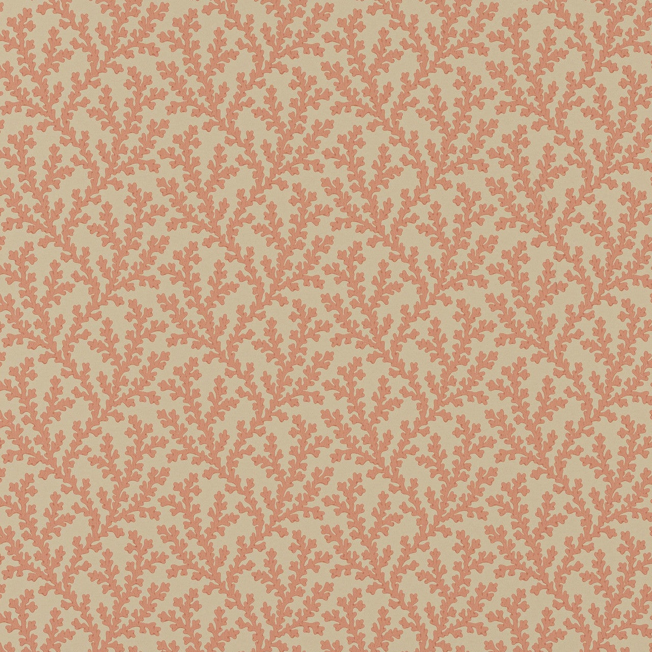 W7020/05 Sea Coral Ashdown Red Wallpaper By Colefax and Fowler