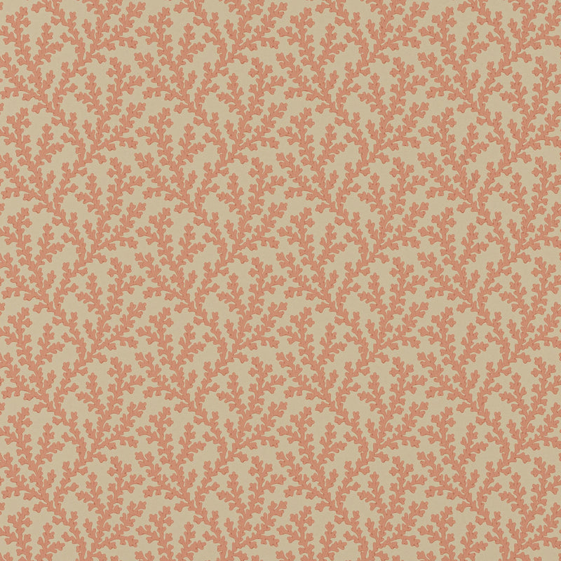 W7020/05 Sea Coral Ashdown Red Wallpaper By Colefax and Fowler