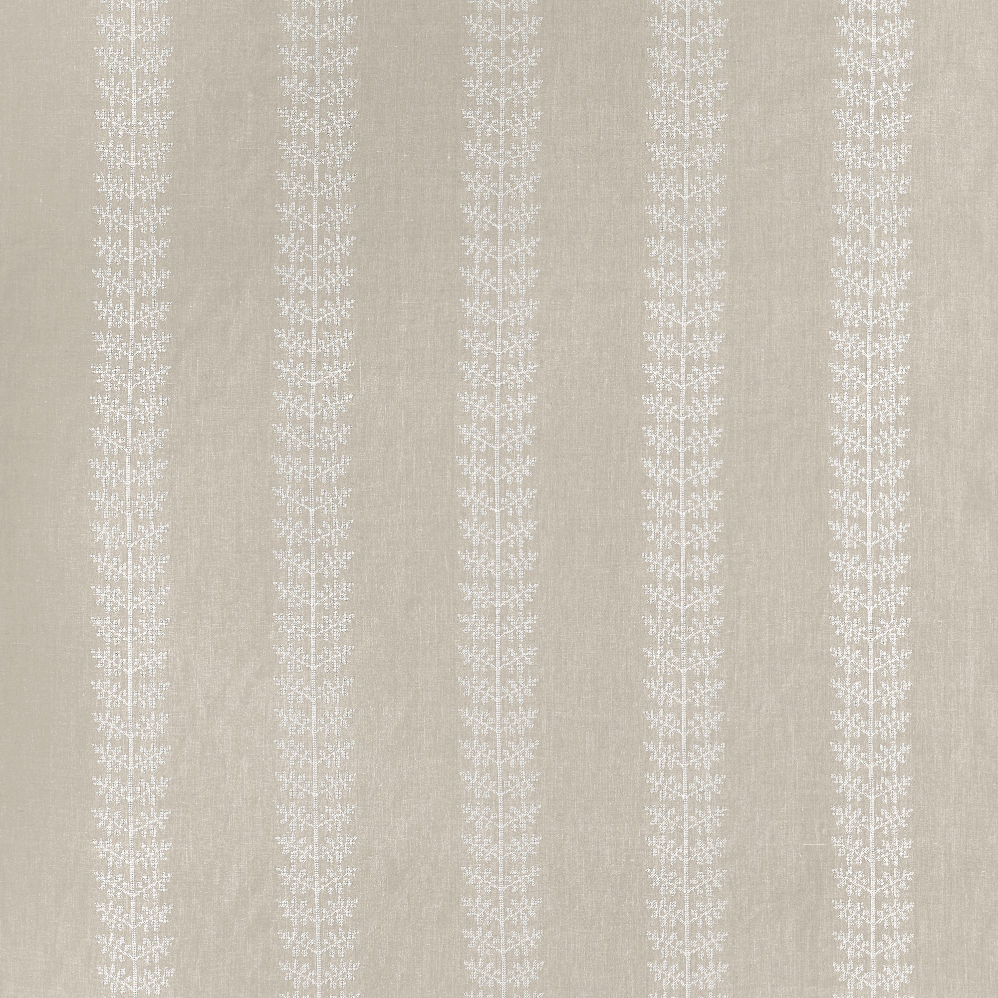 W710504 Amble Embroidery Flax Boxwood Fabric by Thibaut