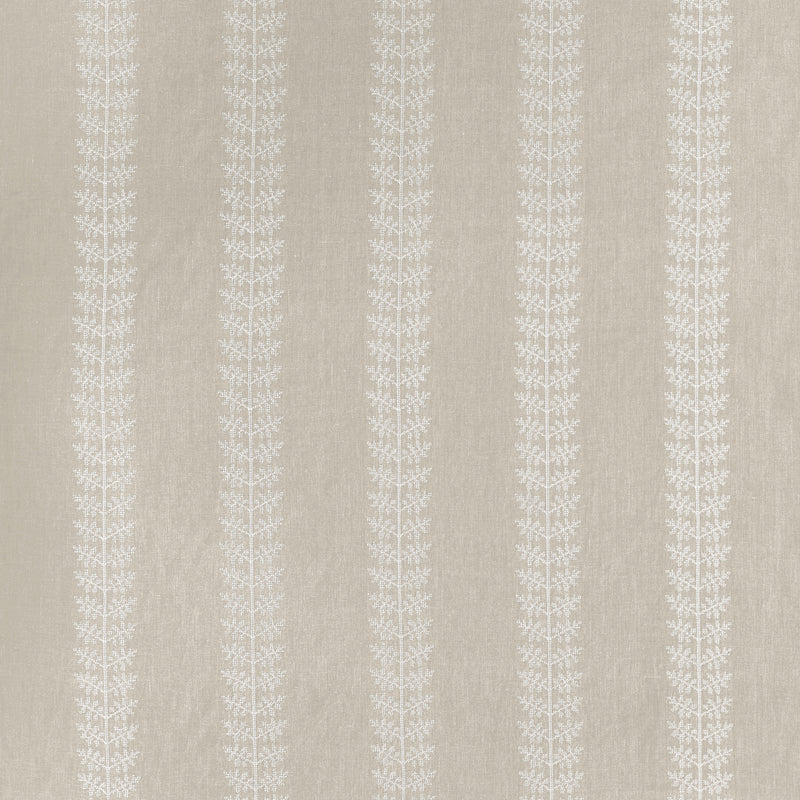 W710504 Amble Embroidery Flax Boxwood Fabric by Thibaut